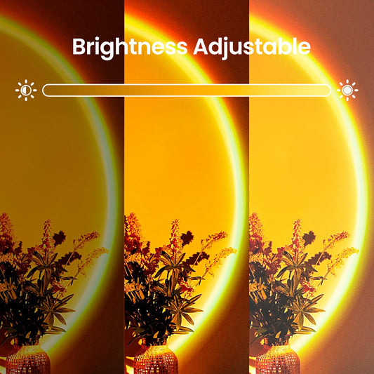 Smart Sunset Projection Lamp: 360° Rotation Multicolor Light with App