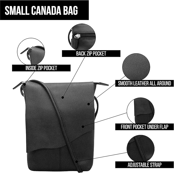 Architectural Leather Crossbody Bag: Modern Structured Premium Leather Purse