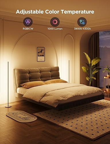 Smart RGBIC Corner Lamp: Alexa & Matter Compatible Modern Floor Light