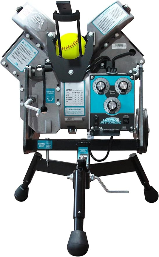 Sports Attack Softball Pitching Machine: Professional Three-Wheel Training System