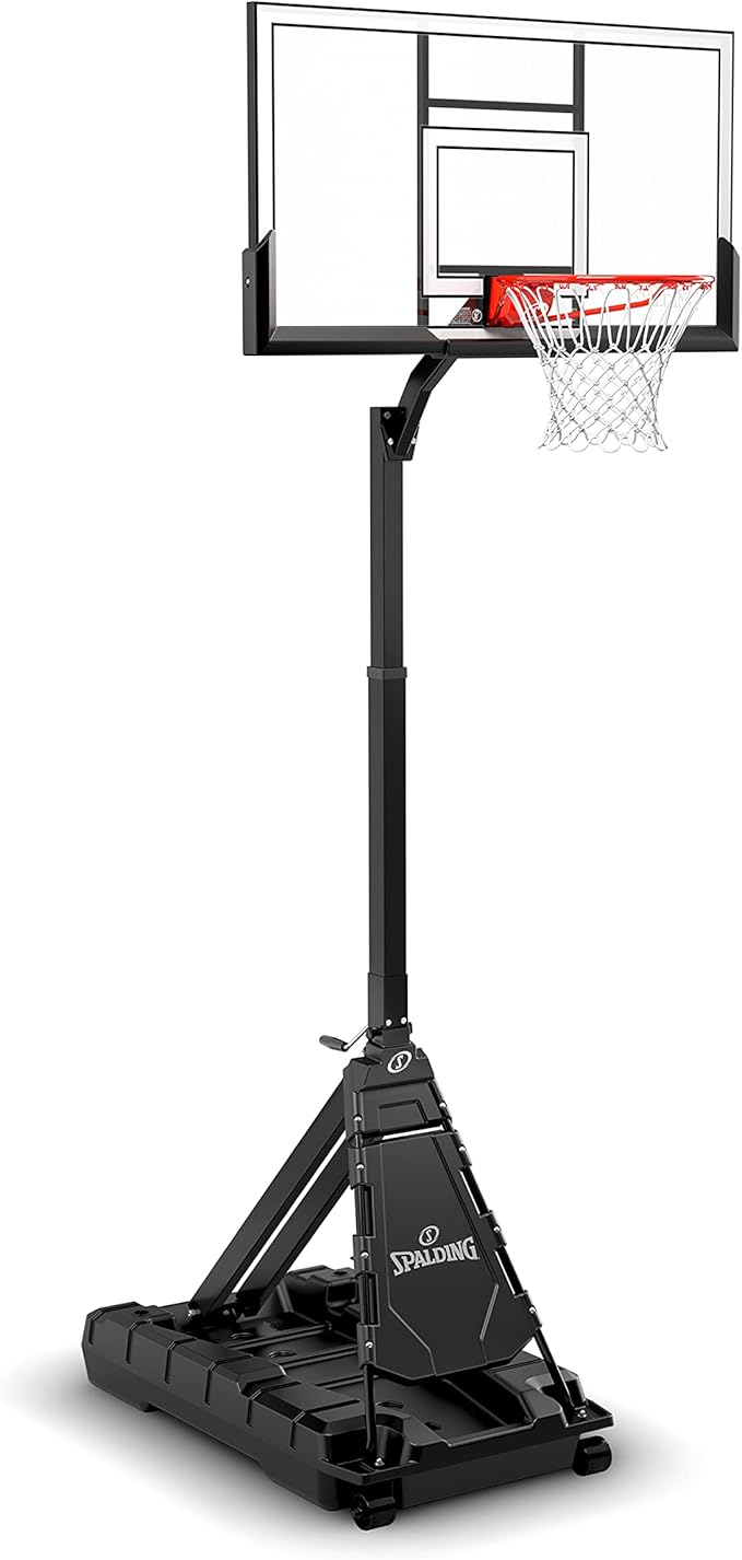Spalding Portable Basketball System: Momentous Fast Assembly Outdoor Hoop