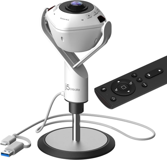 360° AI-Powered Conference Camera: Smart-Tracking Speakerphone with Remote