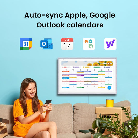 ApoloSign 21.5” Digital Calendar: Multi-Calendar Syncing Smart Wall Display