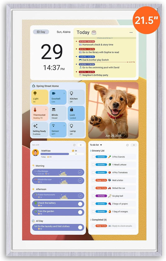ApoloSign 21.5” Digital Calendar: Multi-Calendar Syncing Smart Wall Display