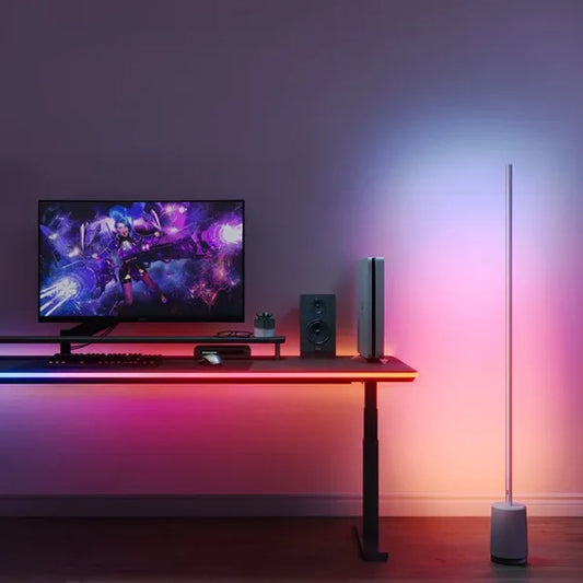 Smart RGBIC Corner Lamp: Alexa & Matter Compatible Modern Floor Light